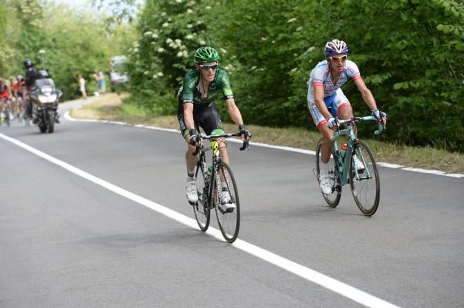Pierre Rolland and Franco Pellizotti on the attack