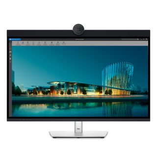 A Dell monitor against a white background