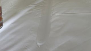 Water on top of the Soak & Sleep Anti-Bed Bug Mattress Encasement