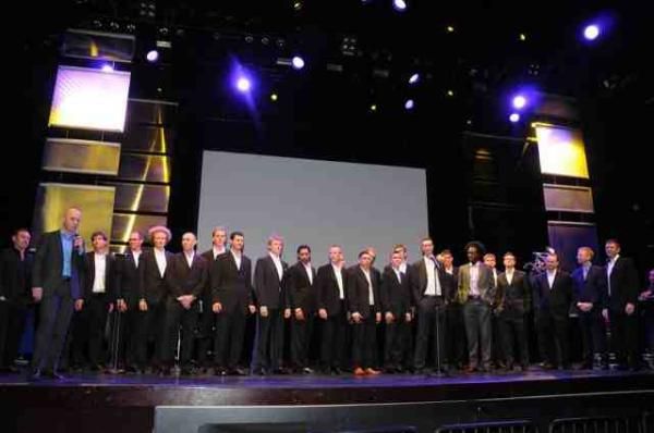 The Bahati Foundation Pro Cycling Team on stage