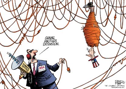 Political cartoon U.S. Patriot Act Surveillance

