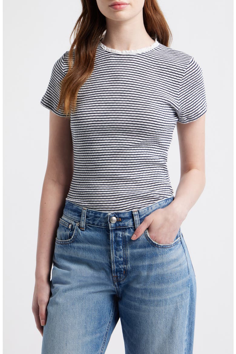 Textured Knit Crewneck Top