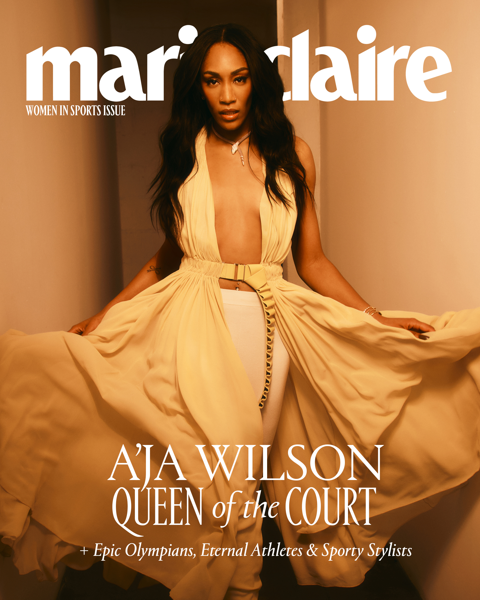 A'ja Wilson on the cover of Marie Claire