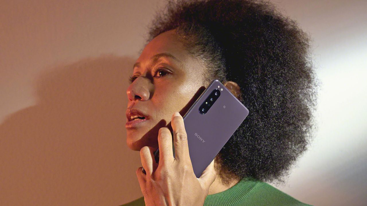 Sony Xperia Android phone being used by woman