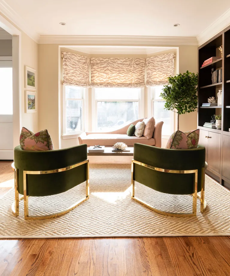 Small living room with wood floor and rug