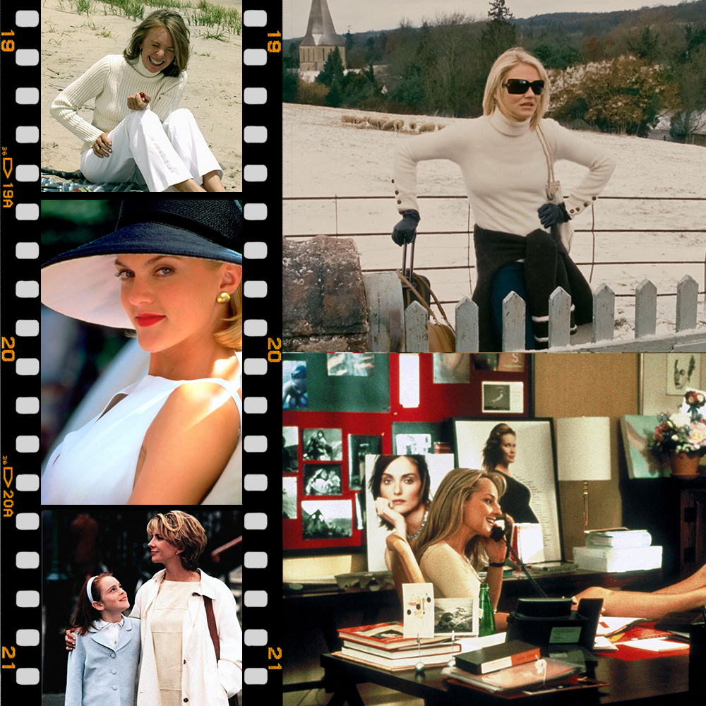 Collage of characters from Nancy Meyers movies