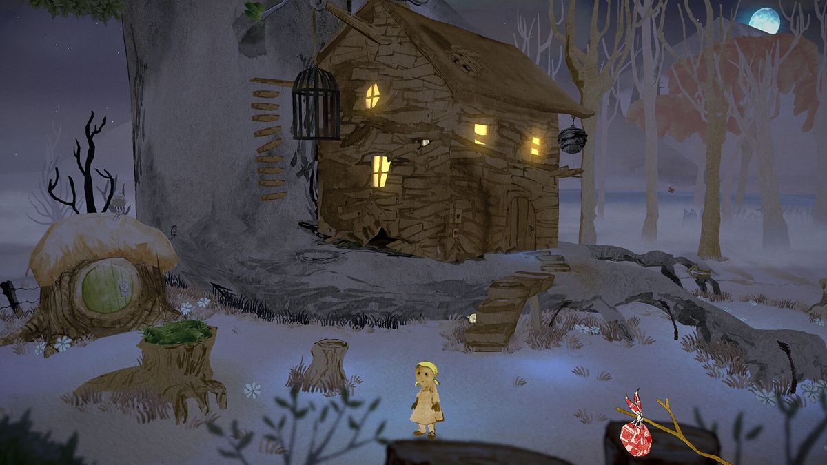 Gretel &amp; Hansel video game art made with watercolours