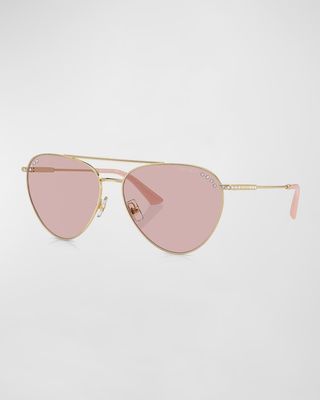 Jimmy Choo Pink Aviator Sunglasses