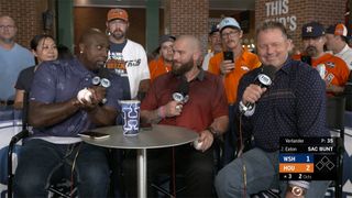 David Katz oversees digital properties like Fox Sports' "Facebook Watch World Series Party" featuring Dontrelle Willis (l.), Jonny Gomes and Roger Clemens. 
