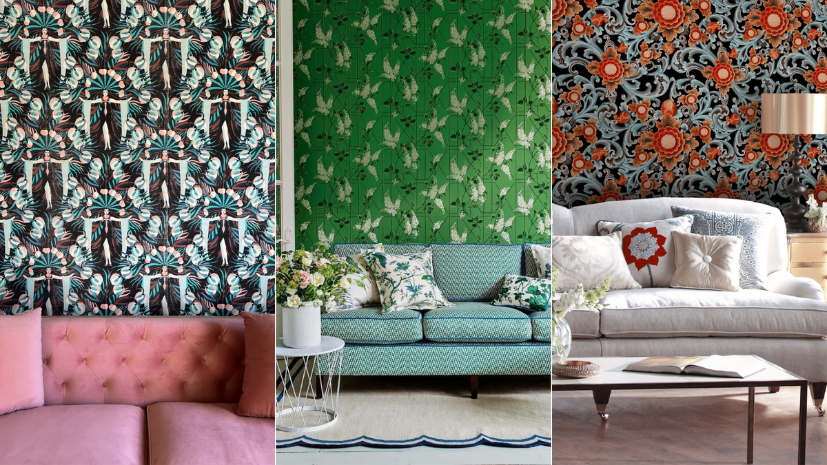 Should you match the pattern of your wallpaper to your couch? Experts