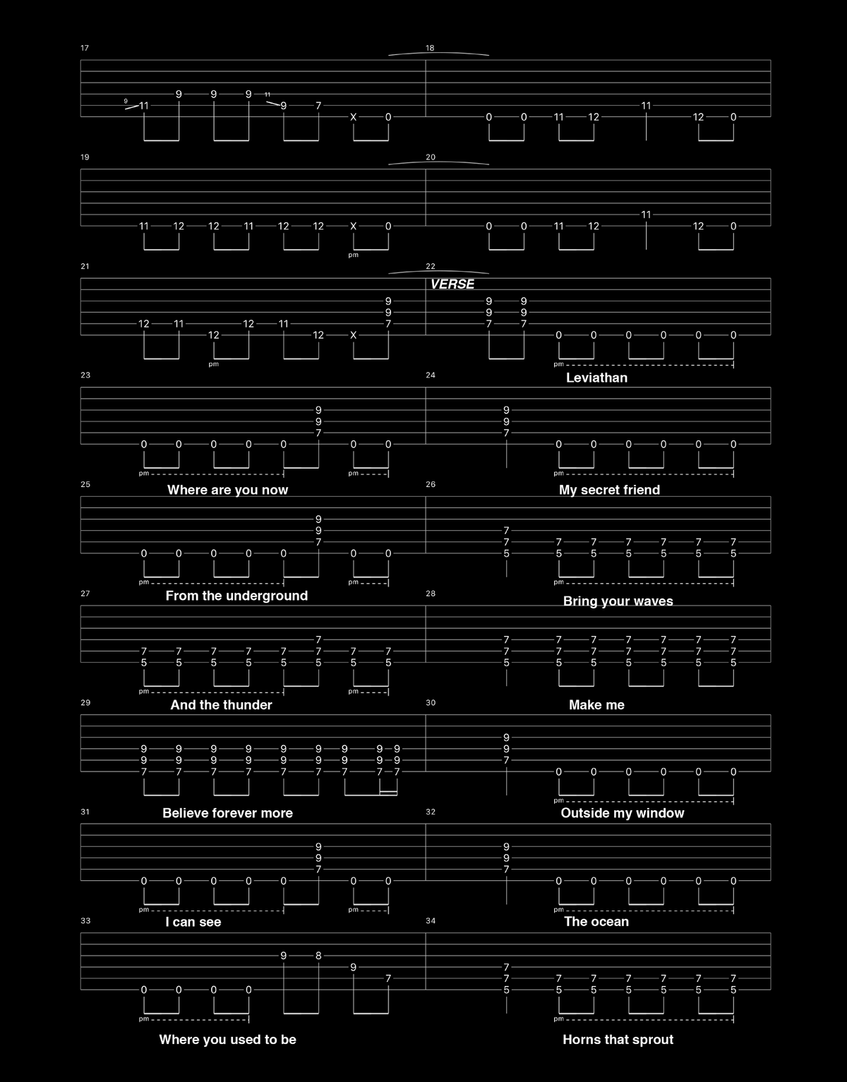 Volbeat - Leviathon guitar tab