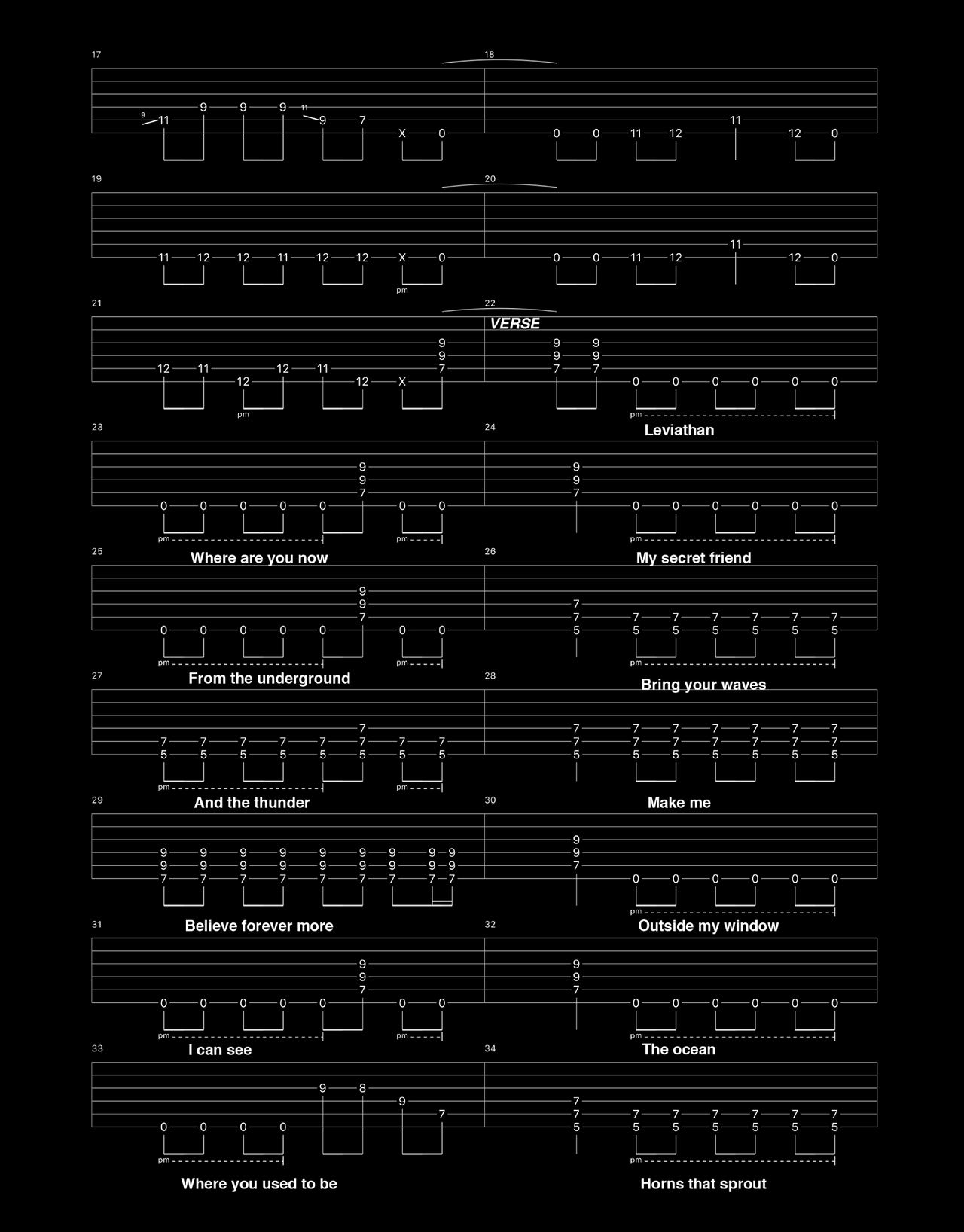 Volbeat - Leviathon guitar tab