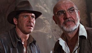 Indiana Jones and the Last Crusade Harrison Ford in shock, as Sean Connery looks on knowingly