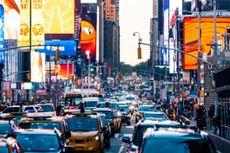 Traffic Jam at Times Square, New York.