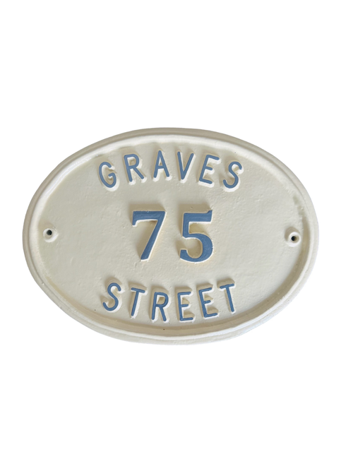 Handmade Cast Aluminum House Sign