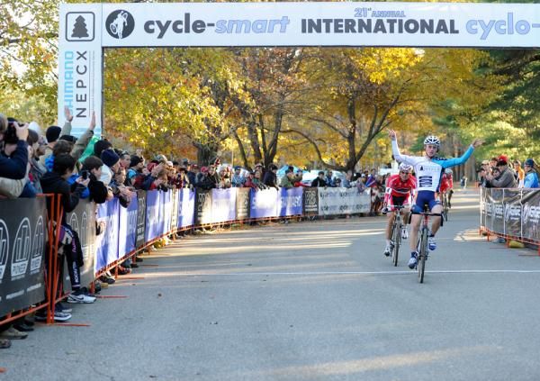Luke Keough in his native habitat &ndash; winning a sprint