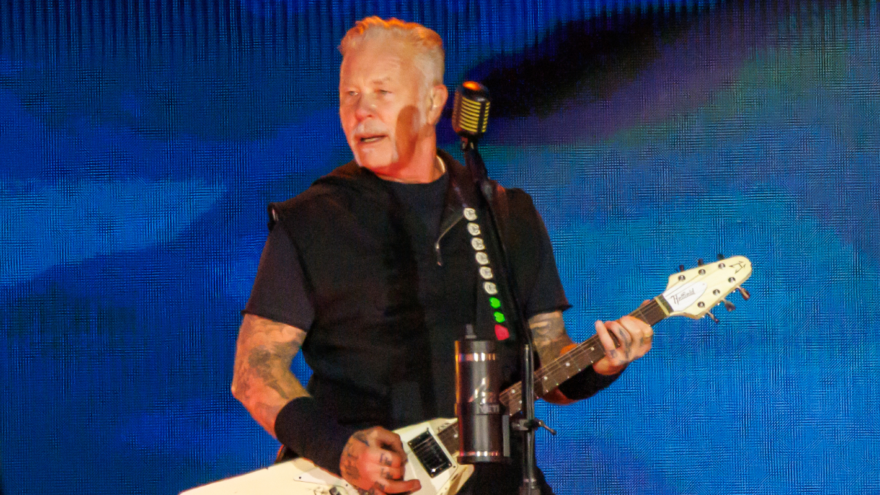 James Hetfield of Metallica onstage in 2025