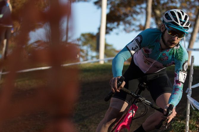 Scott Smith en route to the win on day 2 of the 2018 Really Rad Festival of Cyclocross