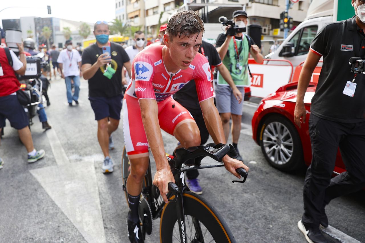 Vuelta Espana 2022 - 77th edition - 10th stage - Elche - Alicante 30,9 km - 30/08/2022 - Remco Evenepoel (BEL - Quick-Step Alpha Vinyl Team) - photo Luis Angel Gomez/SprintCyclingAgency&Acirc;&copy;2022