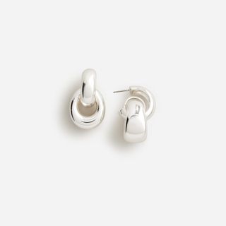 Rounded Chainlink Earrings in silver 
