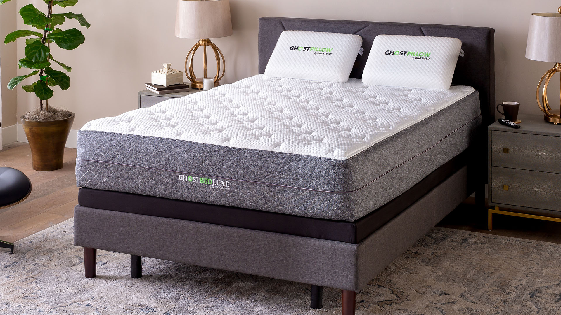 GhostBed Luxe mattress in a room