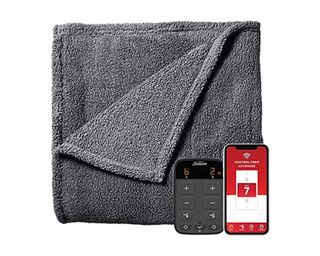 Best electric blanket cut out in grey with smart controller