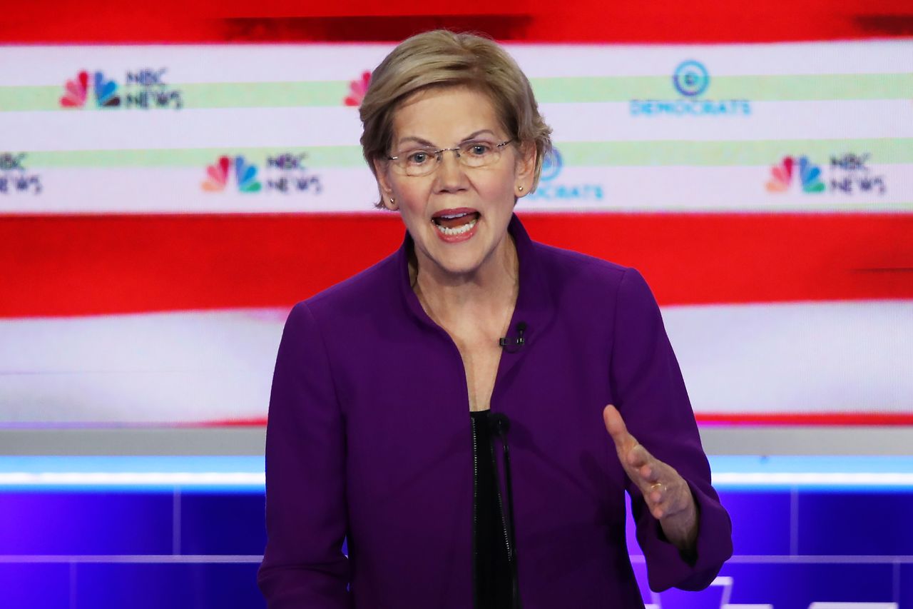 Elizabeth Warren at the first Democratic debate