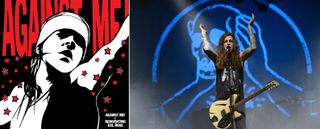 The Reinventing Axl Rose artwork and right, Laura Jane Grace in 2014