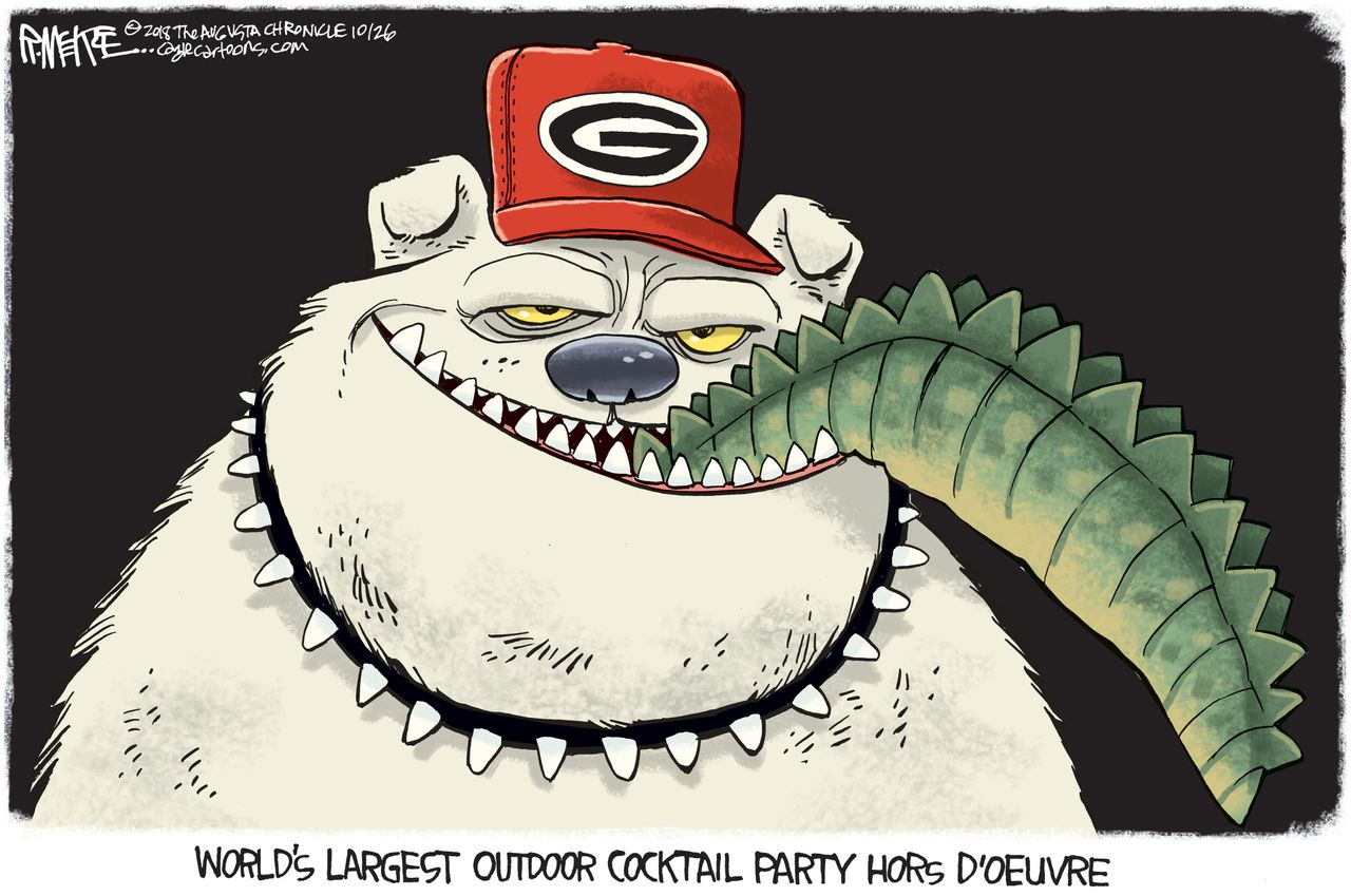 U.S. Georgia Florida football rivalry UGA UF bulldog gator