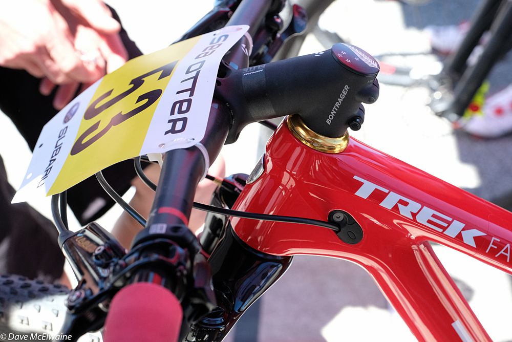 Anton Cooper&acirc;s negative stem on his Trek 29er bike