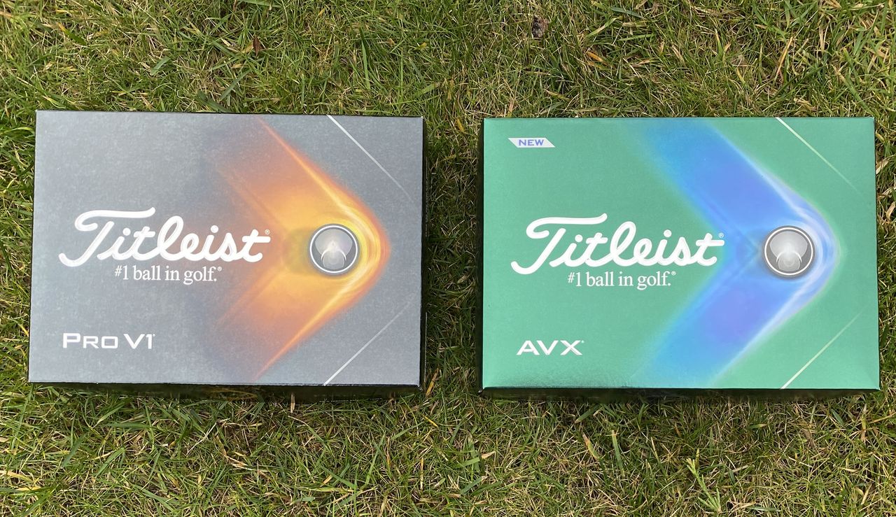 Titliest AVX 2022 v Titleist Pro V1 2021 Golf Ball Packs