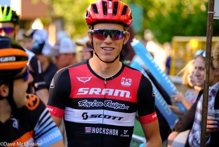 Russell Finsterwald (SRAM-TLD-Scott) started on the second row