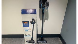 The Hoover Blade+ outside of its box