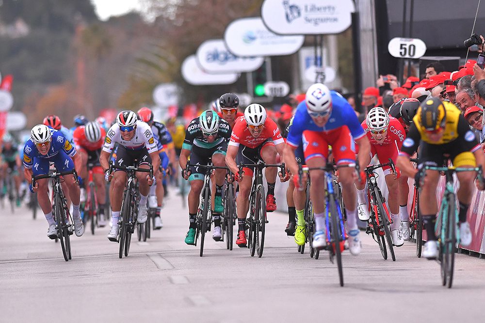 Dylan Groenewegen beats Arnaud Demare to win stage 1 at Volta ao Algarve