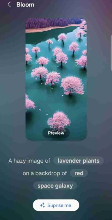 AI wallpaper on the Pixel 8