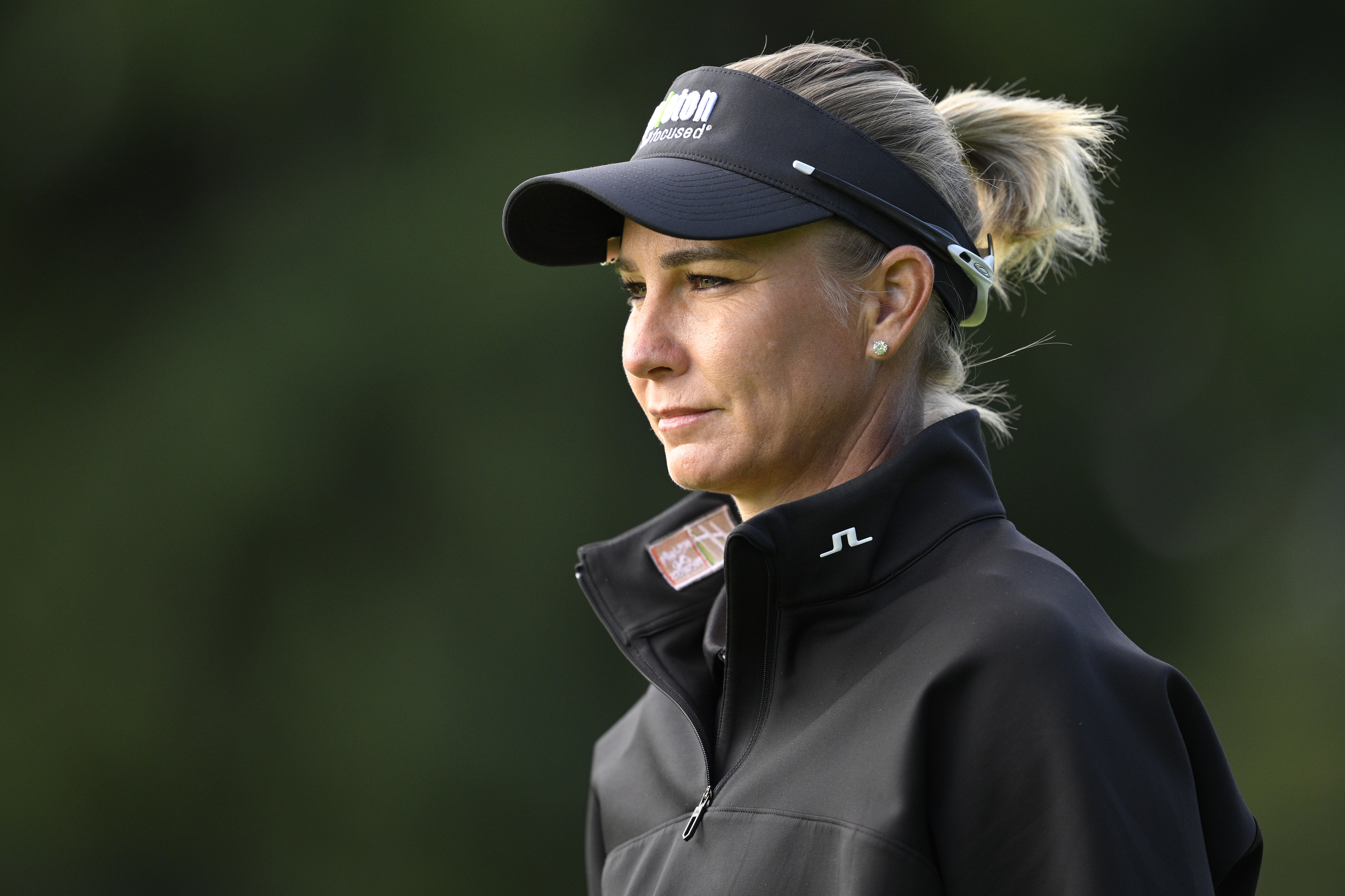 Ryann O&#039;Toole looks on as she walks on the green