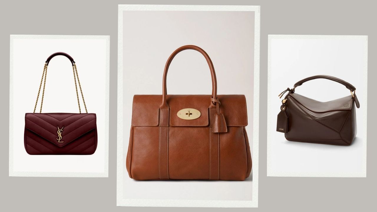 3 designer handbags from Saint Laurent, Mulberry, Loewe
