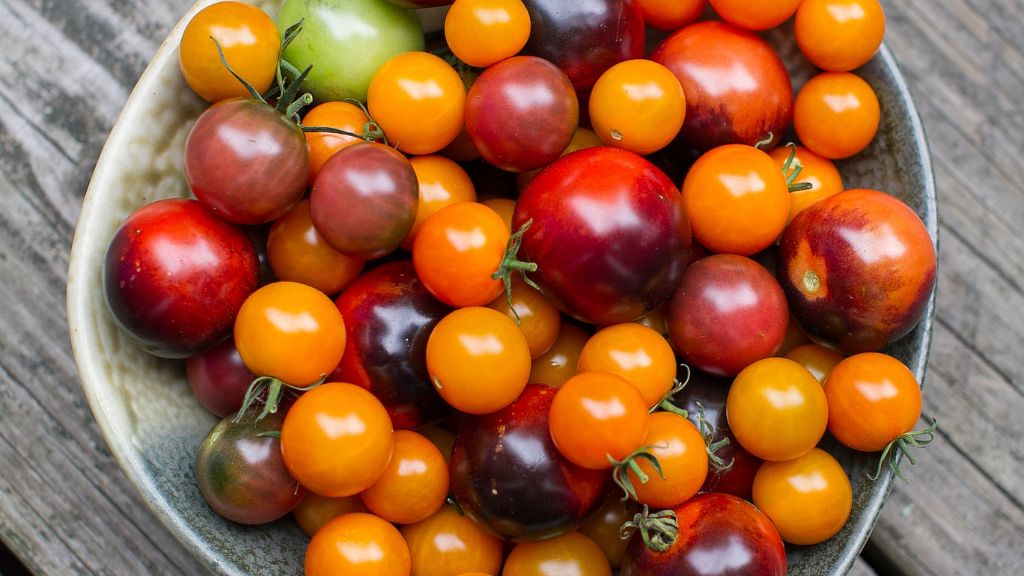 A bowl of cherry tomatoes