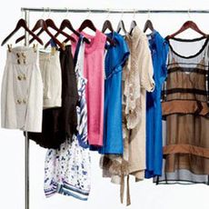 clothes on a rack