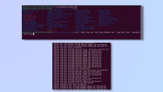 Screenshot showing how to zip a folder in Linux - Zip multiple directories
