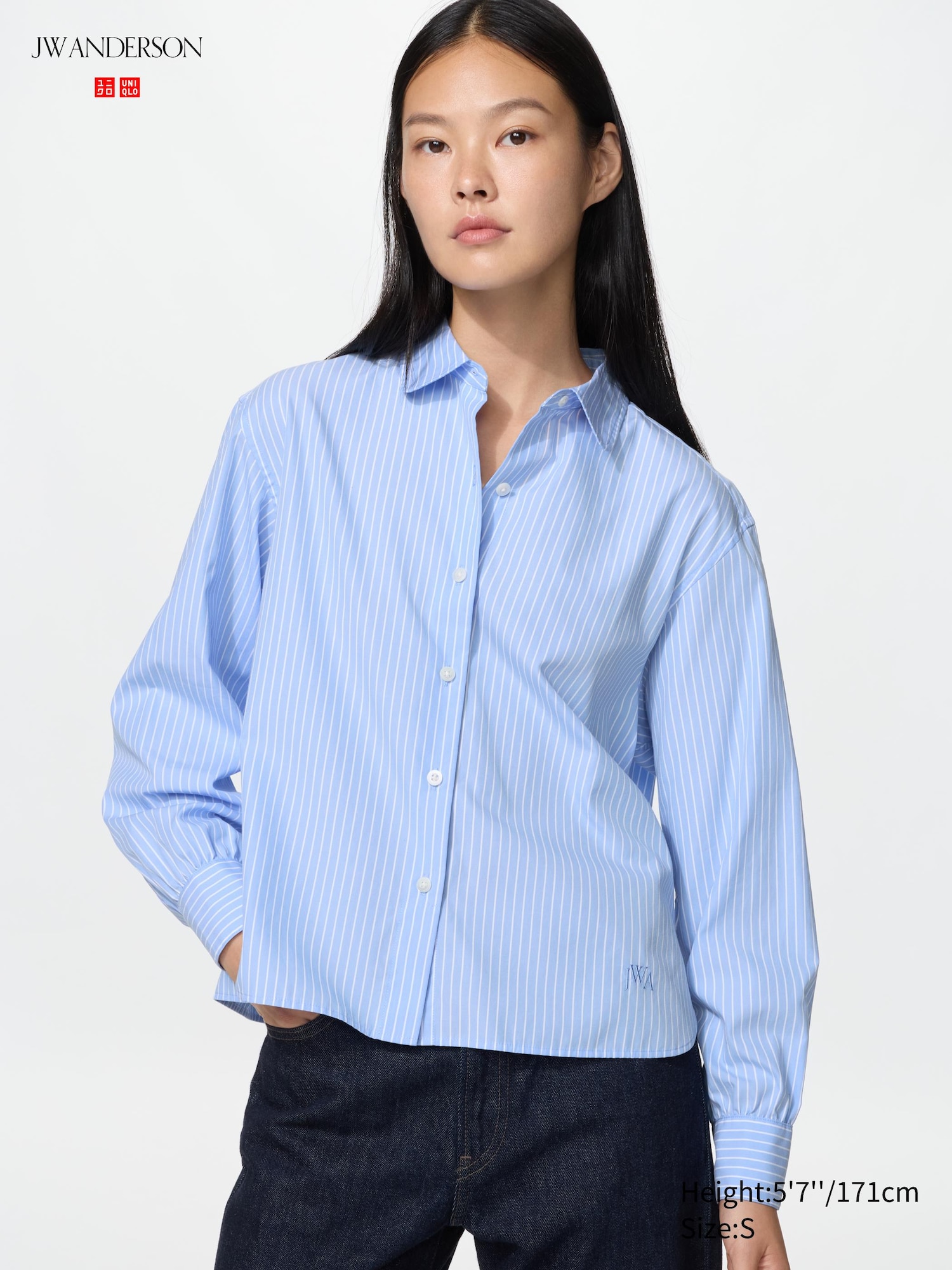 Cotton Volume Sleeve Shirt (striped)