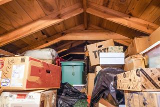 an unorganized attic