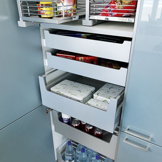spacious kitchen with larder unit