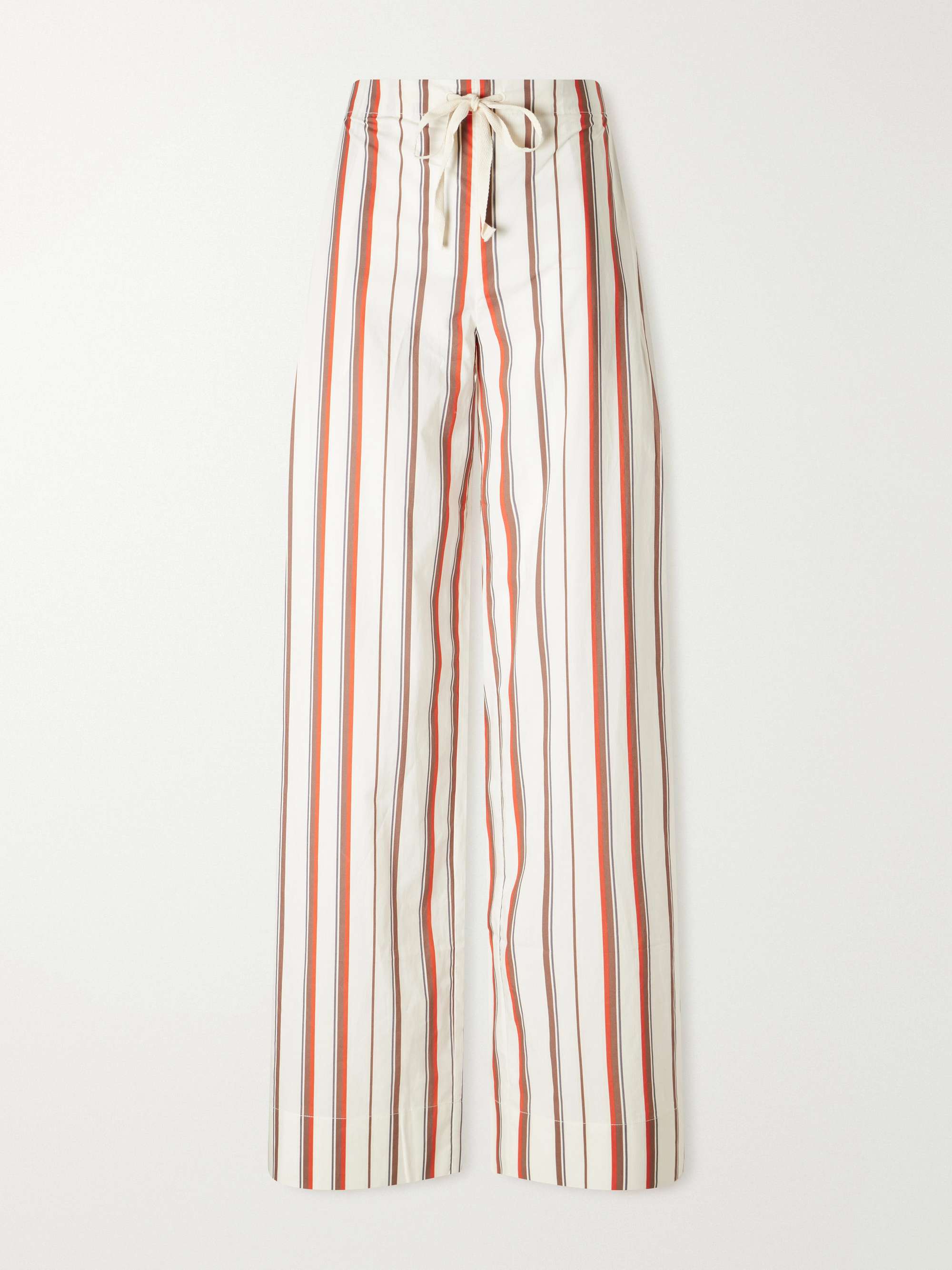 Alva Striped Cotton Wide-Leg Pants