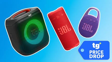 Collage of JBL speakers