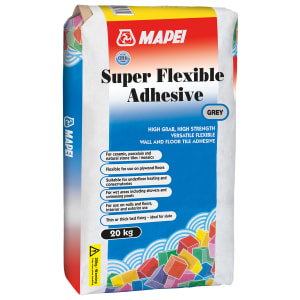 Mapei Super Flexible S1 Grey Wall &amp;amp; Floor Tile Adhesive - 20kg