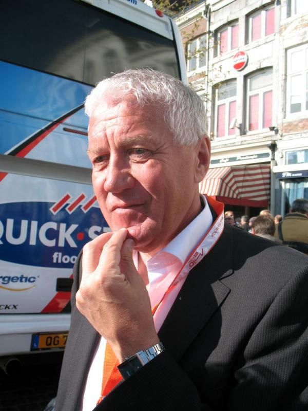 Quick Step's Patrick Lefevre enjoyed the sun in Maastrich