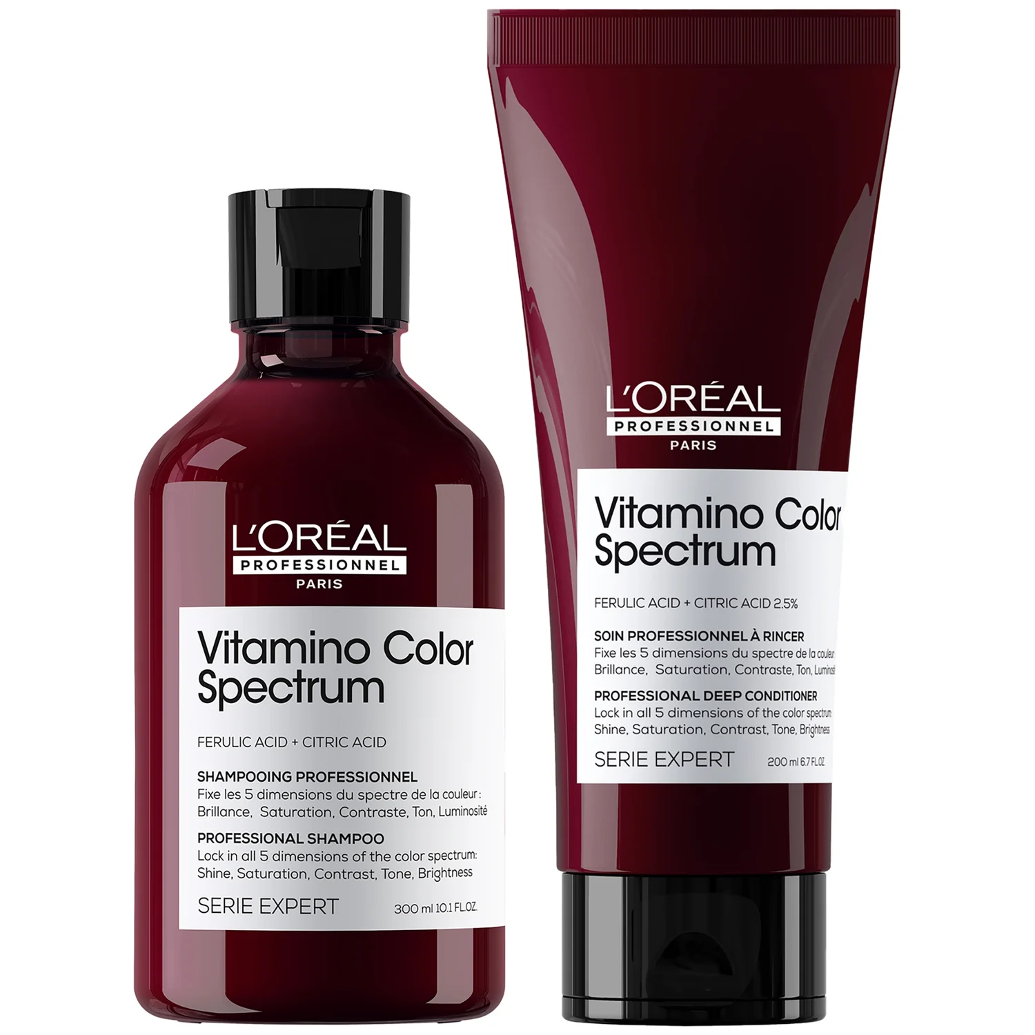 L'or&amp;eacute;al Professionnel Vitamino Color Spectrum Shampoo 300ml &amp;amp; Conditioner 200ml for Coloured Hair, Lock in Colour for 100 Days