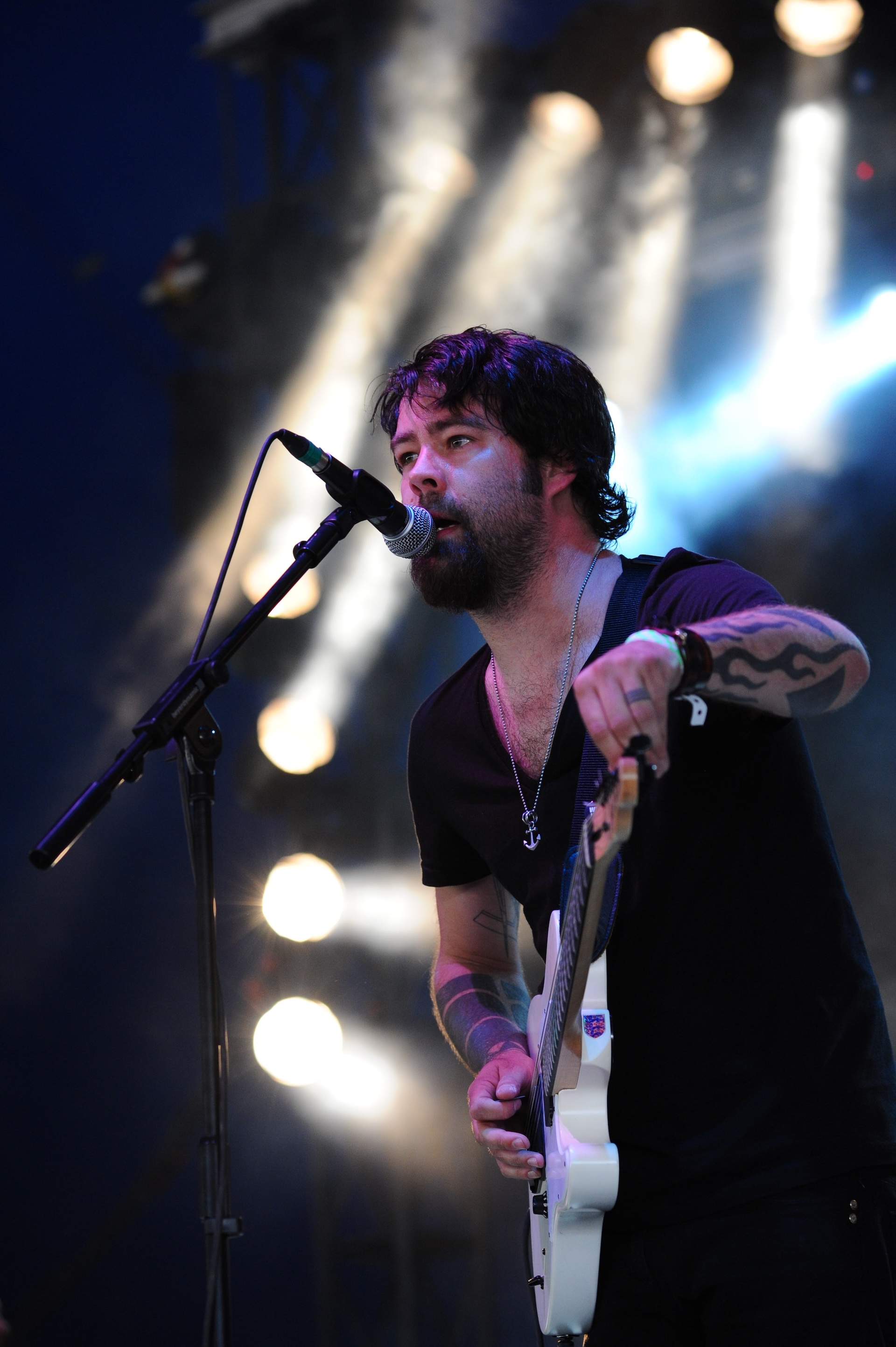 Daniel P. Carter of Hexes performing live on stage at Download Festival,