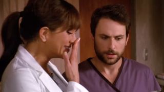 Jennifer Aniston and Charlie Day are shown in the trailer for Horrible Bosses.